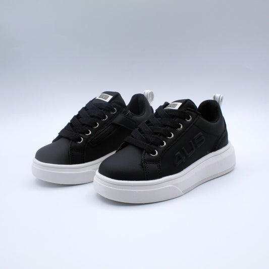 4US sneakers fondo alto spazzolata nero