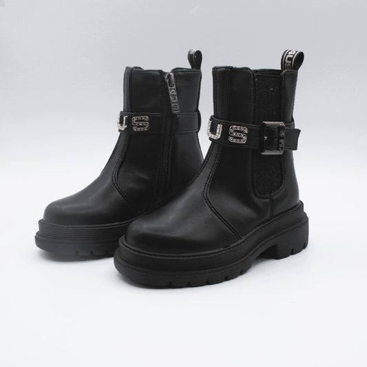 4US beatles logo fibia strass argento