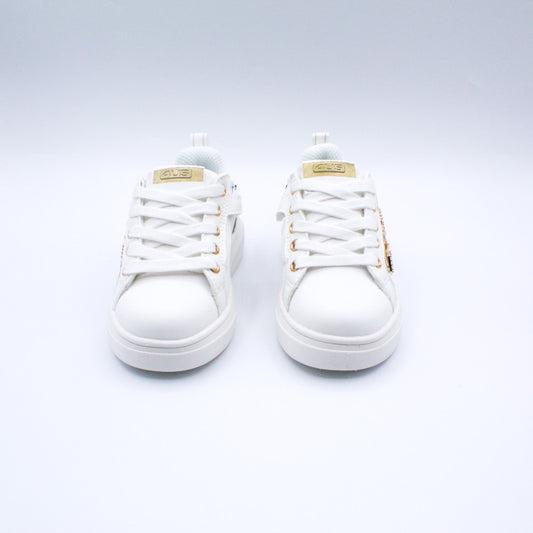 4US sneakers glitter oro lacci e cerniera