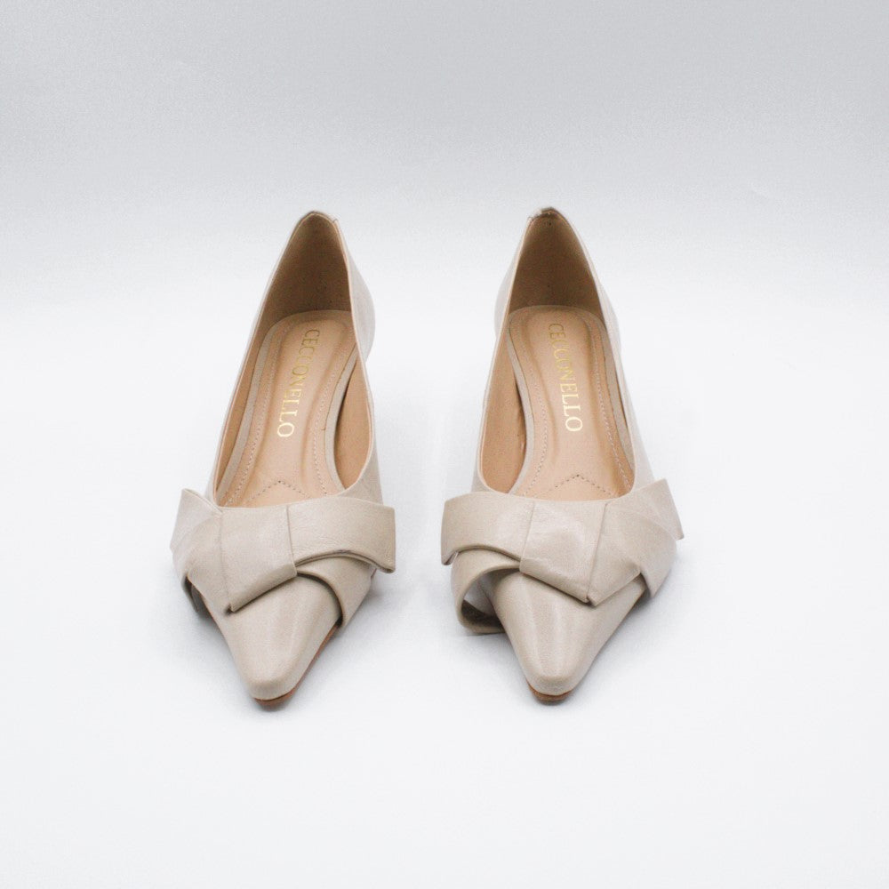 Cecconello decolletè fiocco off white