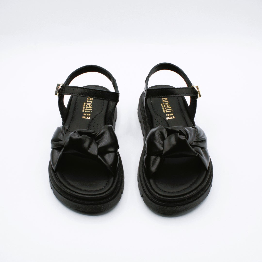 Dianetti sandalo fiocco in pelle