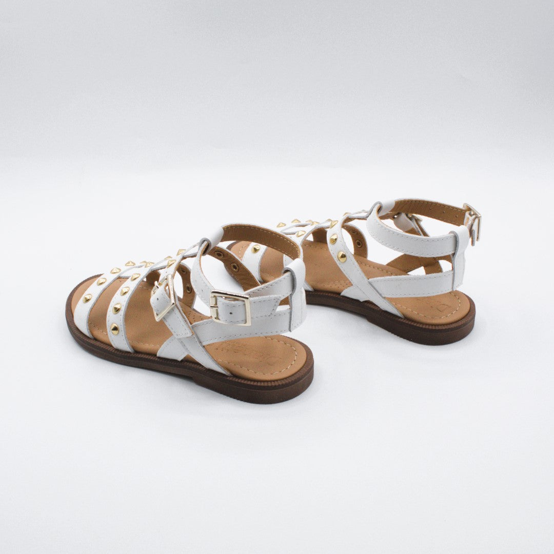 Dianetti sandalo schiava con borchie oro