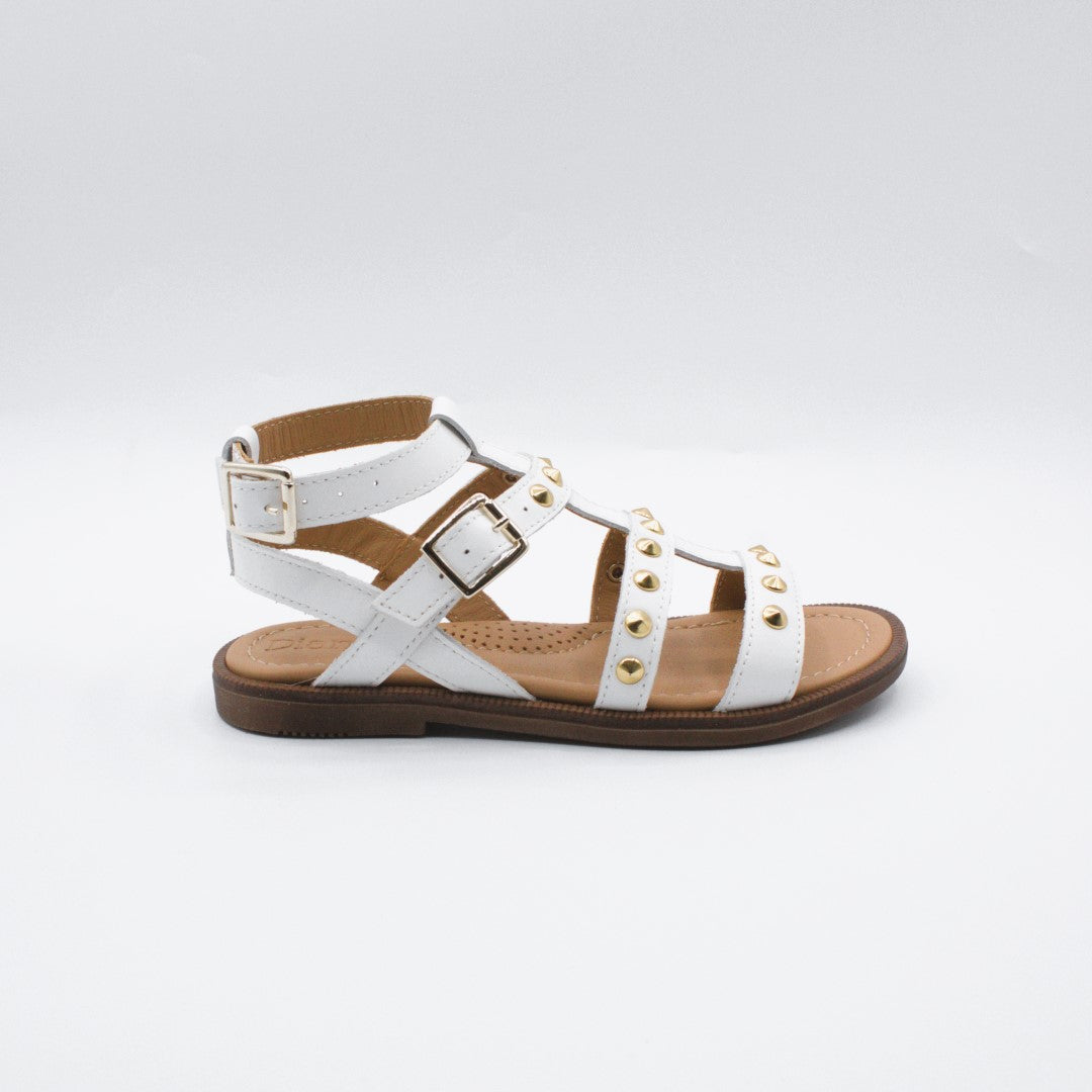 Dianetti sandalo schiava con borchie oro