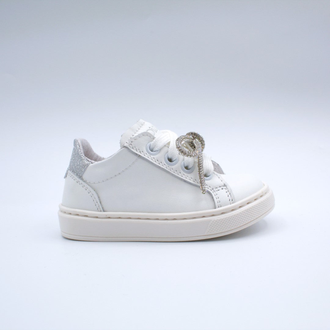 Dianetti sneakers fiocco gioiello argento