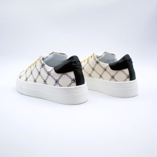 Elisabetta Franchi sneakers quadri nero e burro