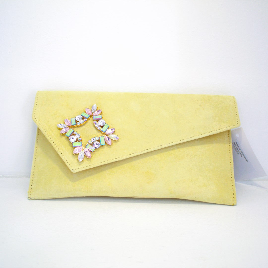 Marian pochette gioiello camoscio citrus