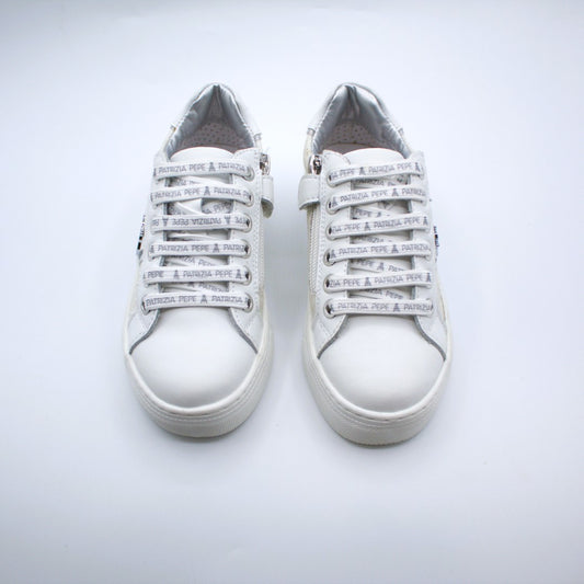 Patrizia Pepe sneakers flyglietter argento