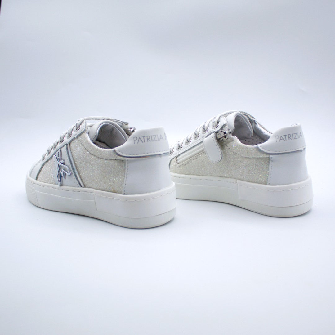Patrizia Pepe sneakers flyglietter argento