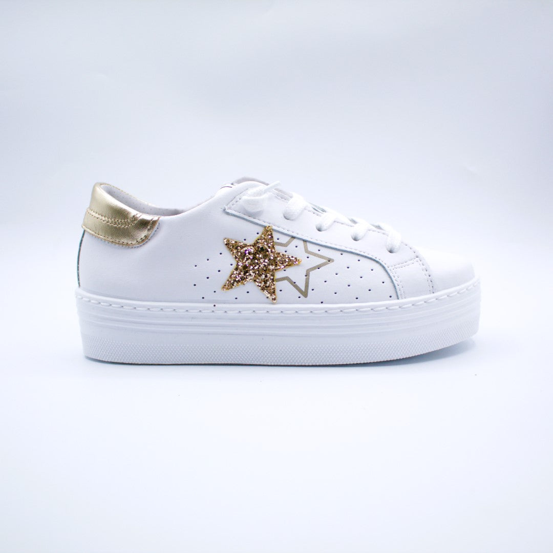 2Star sneakers stella oro para alta – Il Gatto con gli Stivali