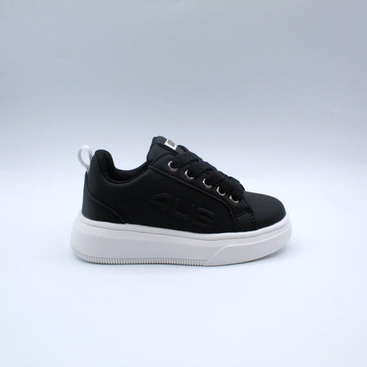 4US sneakers fondo alto spazzolata nero