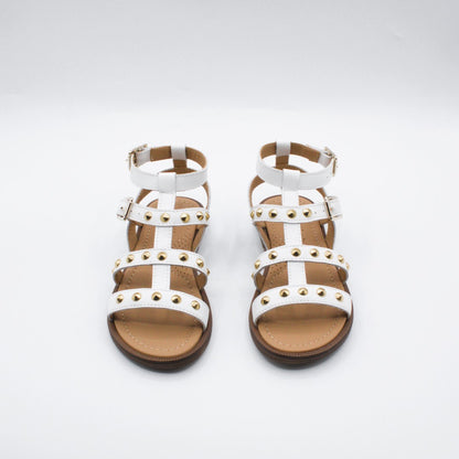 Dianetti sandalo schiava con borchie oro