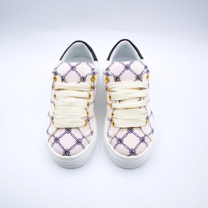 Elisabetta Franchi sneakers quadri nero e burro